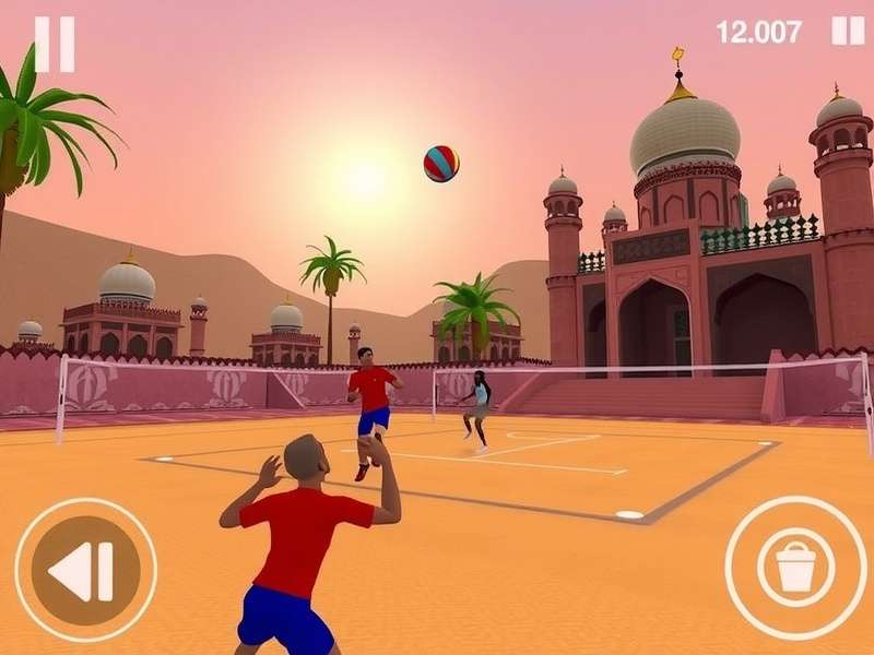 Taj Volley Master Gameplay Screenshot